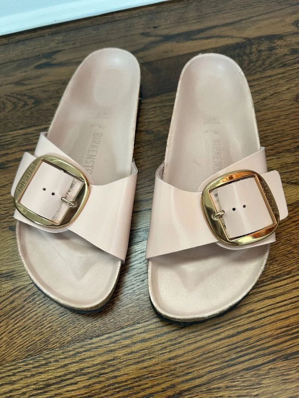 Birkenstock Madrid Big Buckle High Shine in Light Rose Leather - Picture 5 of 7